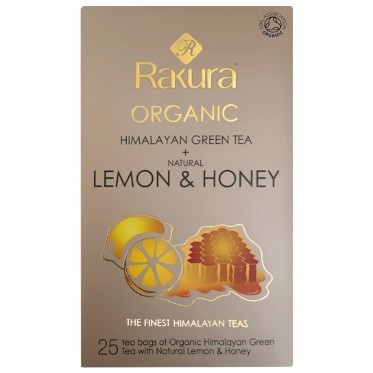 Rakura Organic Himalayan Green Tea Lemon & Honey 25 Tea Bags