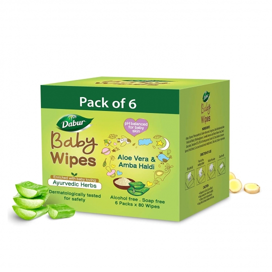 Dabur Baby Wipes Pack of 6 wipes