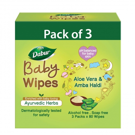 Dabur Baby Wipes Pack of 3 wipes  